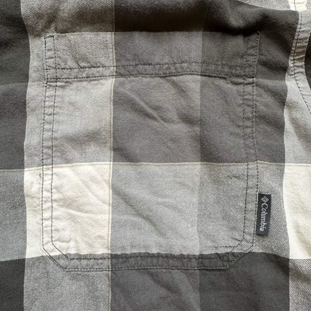 Columbia Flannel Shirt Mens XXL Black Plaid Casual Long Sleeve Outdoors Workwear - Picture 3 of 9